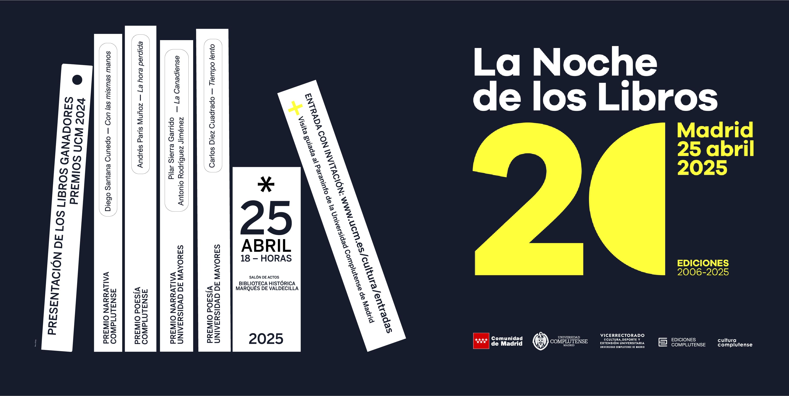 Presentación de los Premios Complutense de Literatura en la Noche de los Libros madrileña